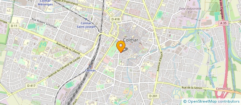 localisation de l'entreprise ASSOCIATION DES ENSEIGNANTS MUSICIENS DU CONSERVATOIRE DE COLMAR  COLMAR