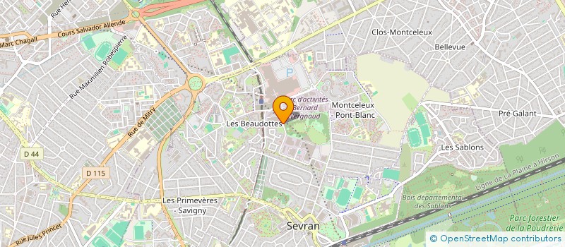 localisation de l'entreprise ASSOCIATION DES ENTREPRENEURS DU QUARTIER DES BEAUDOTTES à SEVRAN