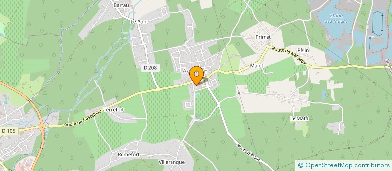 localisation de l'entreprise ASSOCIATION DES ENTREPRENEURS ET COMMERCANTS D'AVENSAN  AVENSAN