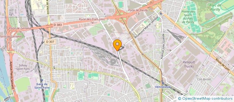 localisation de l'entreprise ASSOCIATION DES ENTREPRISES  VENISSIEUX