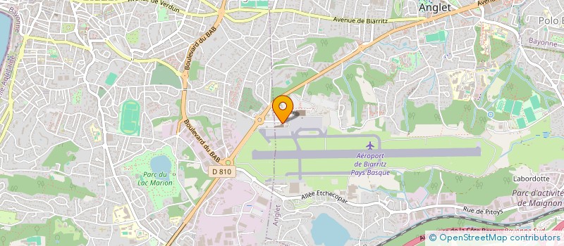 localisation de l'entreprise ASSOCIATION DES ENTREPRISES AERONAUTIQUES DE L'AEROPORT (AE2A)  ANGLET