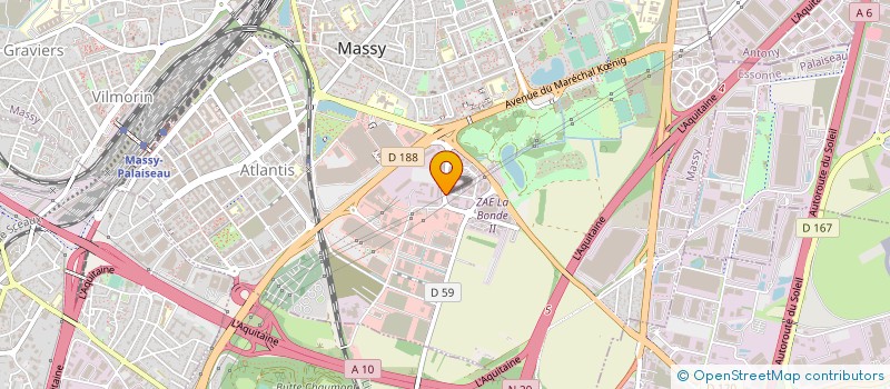 localisation de l'entreprise ASSOCIATION DES ENTREPRISES DE MASSY-EUROPE (AME)  MASSY