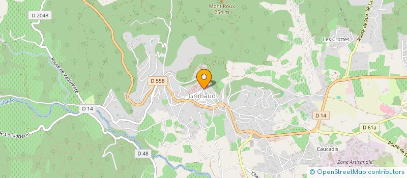 localisation de l'entreprise ASSOCIATION DES ENTREPRISES DU PARC D ACTIVITE DU GRAND PONT à GRIMAUD