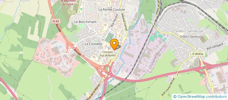 localisation de l'entreprise ASSOCIATION DES ETUDIANTS ARDENNAIS  CHARLEVILLE-MEZIERES