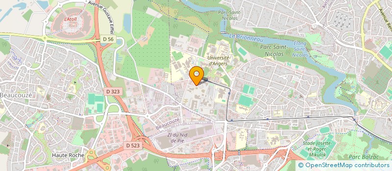 localisation de l'entreprise ASSOCIATION DES ETUDIANTS D'OPTIQUE D'ANGERS à ANGERS