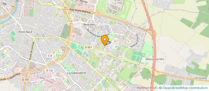 localisation de l'entreprise ASSOCIATION DES ETUDIANTS DE LA LICENCE LETTRES SCIENCES POLITIQUES DE L'UNIVERSITE DE POITIERS à POITIERS