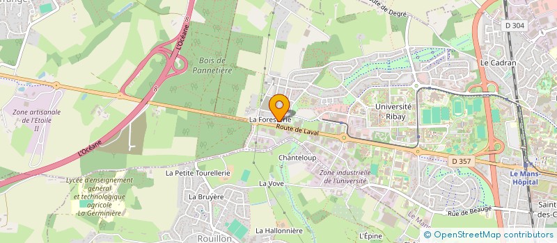 localisation de l'entreprise ASSOCIATION DES ETUDIANTS EN HISTOIRE  LE MANS