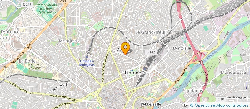 localisation de l'entreprise ASSOCIATION DES ETUDIANTS ET STAGIAIRES IVOIRIENS DE LIMOGES ( AESIL) à LIMOGES