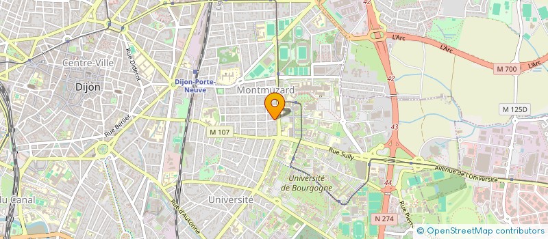 localisation de l'entreprise ASSOCIATION DES ETUDIANTS ET STAGIAIRES SENEGALAIS DE DIJON à DIJON