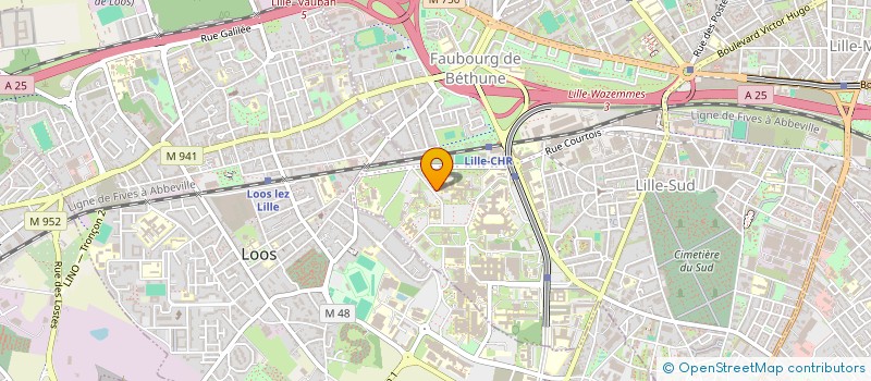localisation de l'entreprise ASSOCIATION DES ETUDIANTS SAGES-FEMMES DU CHRU DE LILLE à LILLE