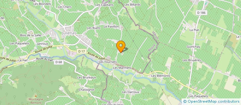 localisation de l'entreprise ASSOCIATION DES FAMILLES à JULIENAS