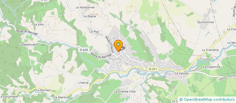 localisation de l'entreprise ASSOCIATION DES FAMILLES à THURINS