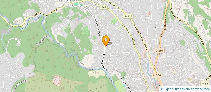 localisation de l'entreprise ASSOCIATION DES FAMILLES D'ACCUEIL DU 06  LA COLLE-SUR-LOUP