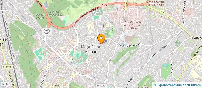 localisation de l'entreprise ASSOCIATION DES FAMILLES DE MONT SAINT AIGNAN à MONT-SAINT-AIGNAN