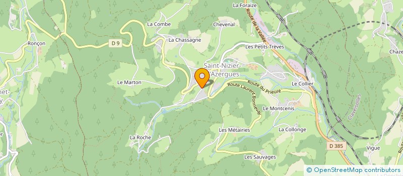 localisation de l'entreprise ASSOCIATION DES FAMILLES DU CANTON DE LAMURE  SAINT-NIZIER-D AZERGUES