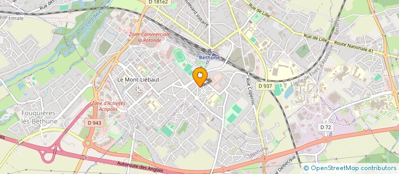 localisation de l'entreprise ASSOCIATION DES FEMMES ACTIVES à BETHUNE