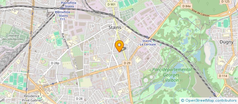 localisation de l'entreprise ASSOCIATION DES FEMMES DE LA COMMUNE DE SEGALA (A.F.C.S) à STAINS