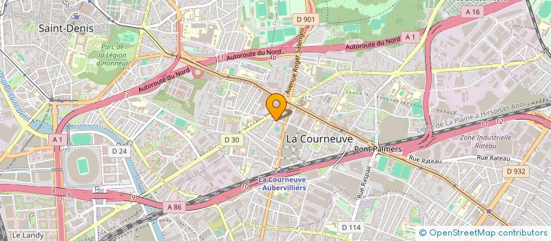 localisation de l'entreprise ASSOCIATION DES FEMMES DES COMMUNES DU DIOMBOUGOU ET SERO DIAMANOU (A.F.C.D.S) à LA COURNEUVE