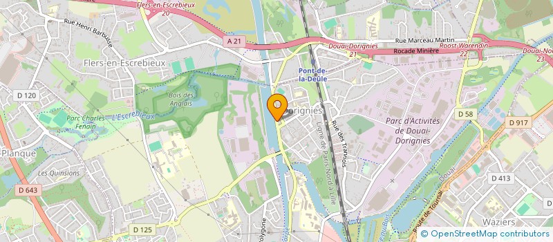 localisation de l'entreprise ASSOCIATION DES FETES DE LA BATELLERIE à DOUAI