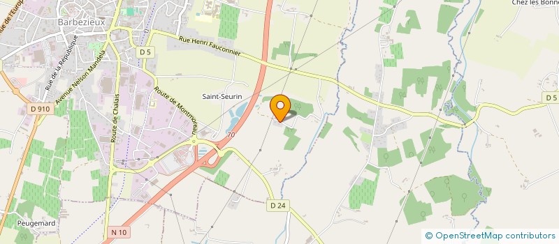 localisation de l'entreprise ASSOCIATION DES FETES DE PLAISANCE.  BARBEZIEUX-SAINT-HILAIRE