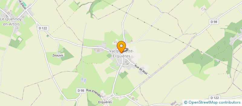 localisation de l'entreprise ASSOCIATION DES FETES DE VACQUERIETTE ERQUIERES  VACQUERIETTE-ERQUIERES