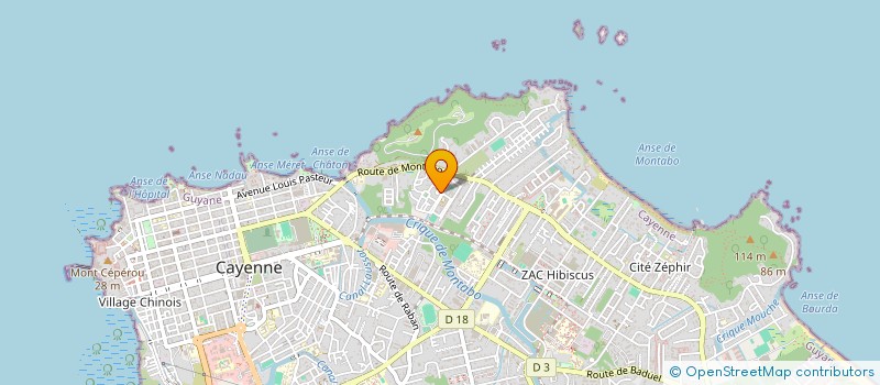 localisation de l'entreprise ASSOCIATION DES FIBROMYALGIQUES DE GUYANE  CAYENNE