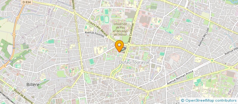 localisation de l'entreprise ASSOCIATION DES FIBROMYALGIQUES SUD AQUITAINE à PAU