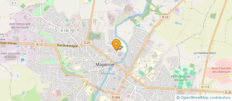 localisation de l'entreprise ASSOCIATION DES FILLES DU ST COEUR à MAYENNE