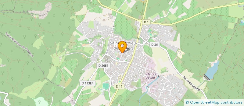 localisation de l'entreprise ASSOCIATION DES FOYERS RURAUX PIC SAINT LOUP  SAINT-MATHIEU-DE-TREVIERS