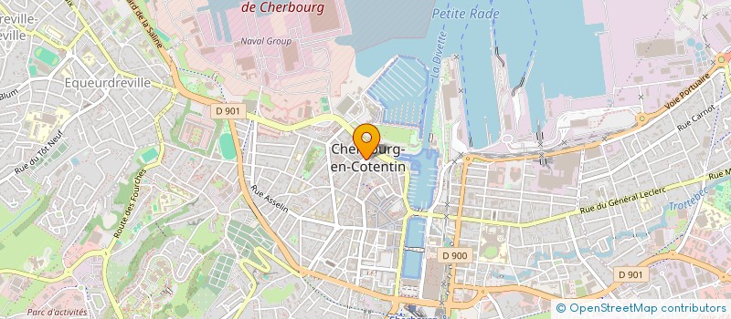 localisation de l'entreprise ASSOCIATION DES FUSILIERS MARINS ET COMMANDOS DE NORMANDIE  CHERBOURG-EN-COTENTIN