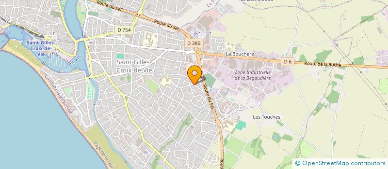 localisation de l'entreprise ASSOCIATION DES GENETS VERTS  SAINT-GILLES-CROIX-DE-VIE