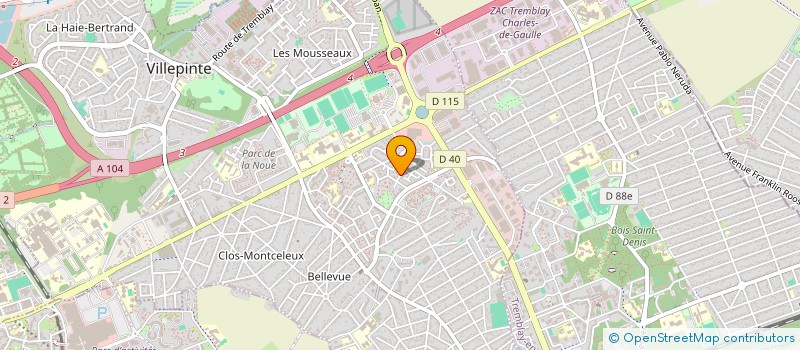 localisation de l'entreprise ASSOCIATION DES GHOUJDAMAS ET DES GLAOUAS EN FRANCE à VILLEPINTE