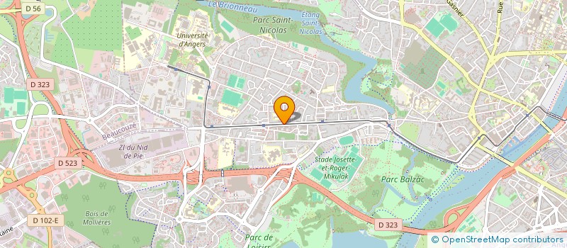 localisation de l'entreprise ASSOCIATION DES HABITANTS DE BELLE BEILLE PATTON  ANGERS