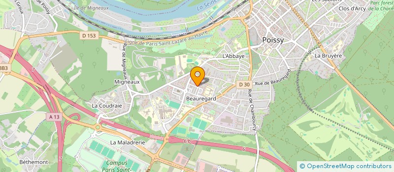 localisation de l'entreprise ASSOCIATION DES HABITANTS DE LA COUDRAIE  POISSY