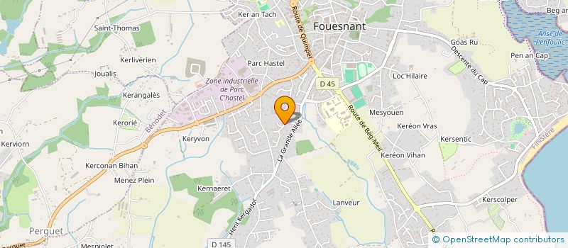 localisation de l'entreprise ASSOCIATION DES HABITANTS DE LA RESIDENCE BOC'H LOGOT  FOUESNANT