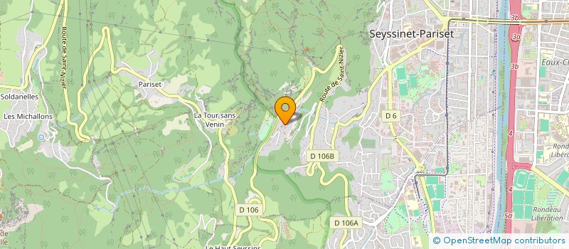 localisation de l'entreprise ASSOCIATION DES HABITANTS DES COTEAUX SANS VENIN  SEYSSINET-PARISET