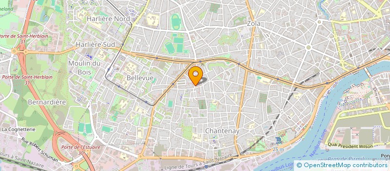 localisation de l'entreprise ASSOCIATION DES HABITANTS DU QUARTIER CROIX BONNEAU  NANTES