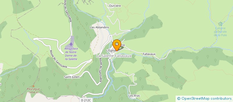 localisation de l'entreprise ASSOCIATION DES HAMEAUX DE LA SALETTE  LA SALETTE-FALLAVAUX
