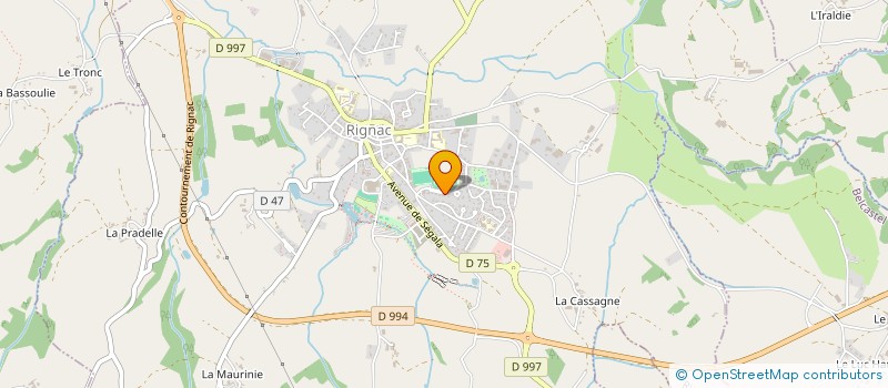 localisation de l'entreprise ASSOCIATION DES HAUTBOIS DE L AVEYRON  RIGNAC