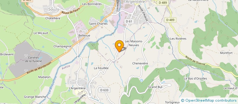 localisation de l'entreprise ASSOCIATION DES HOSPITALIERES ET BRANCARDIERS DE LOURDES DE SAINTE-FOY-L'ARGENTIERE ET SA REGION  SAINTE-FOY-L'ARGENTIERE