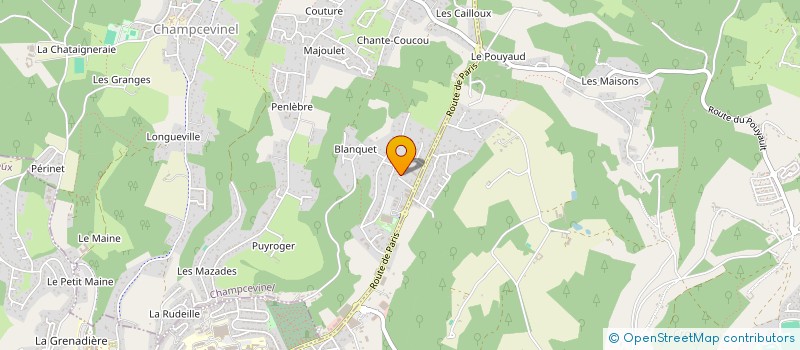 localisation de l'entreprise ASSOCIATION DES INFIRMIERS DE LA DORDOGNE à CHAMPCEVINEL