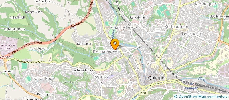 localisation de l'entreprise ASSOCIATION DES INFIRMIERS LIBERAUX DE QUIMPER à QUIMPER