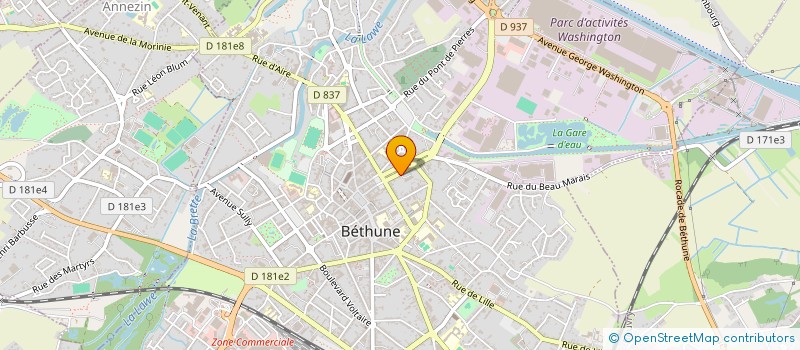 localisation de l'entreprise ASSOCIATION DES INTERACTIONS AU DEVELOPPEMENT DE L'ELEVAGE ET DE L'AGRICULTURE à BETHUNE
