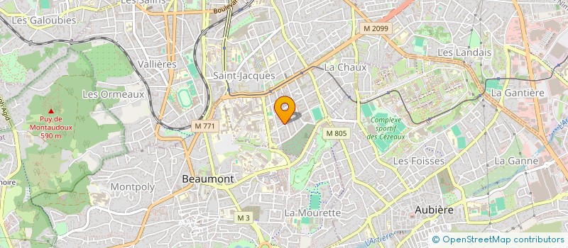 localisation de l'entreprise ASSOCIATION DES INTERNES POUR LES NOUVELLES SOIREES  CLERMONT-FERRAND