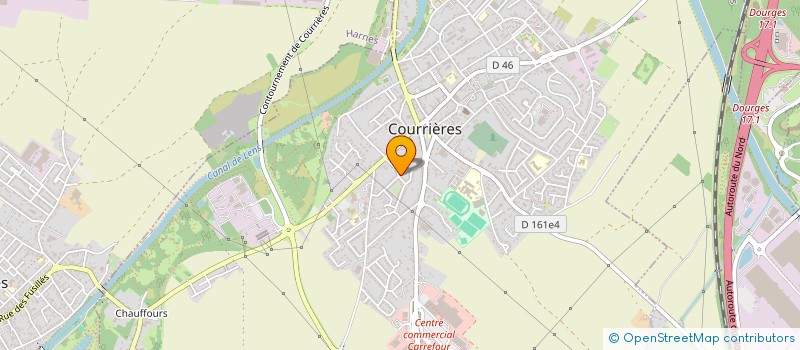 localisation de l'entreprise ASSOCIATION DES JARDINS AUX OISEAUX  COURRIERES