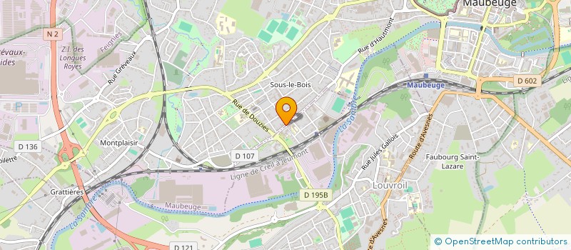 localisation de l'entreprise ASSOCIATION DES JARDINS DE MON-PLAISIR  MAUBEUGE