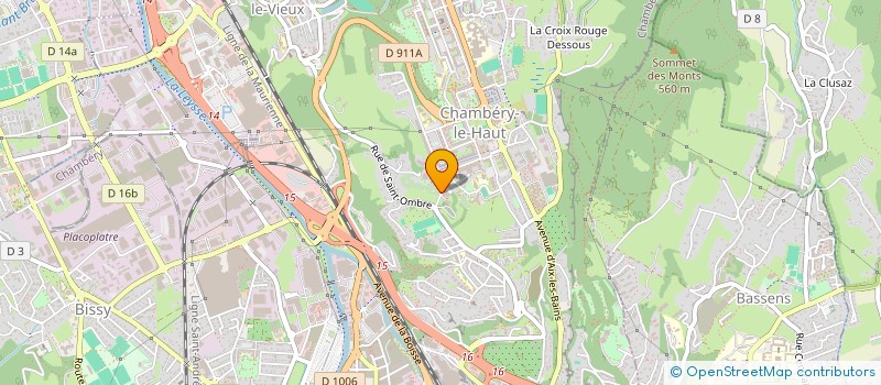 localisation de l'entreprise ASSOCIATION DES JARDINS DES NOISETIERS  CHAMBERY