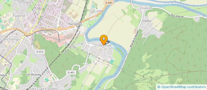 localisation de l'entreprise ASSOCIATION DES JARDINS ET VERGERS FAMILIAUX DE CHALEZEULE  CHALEZEULE