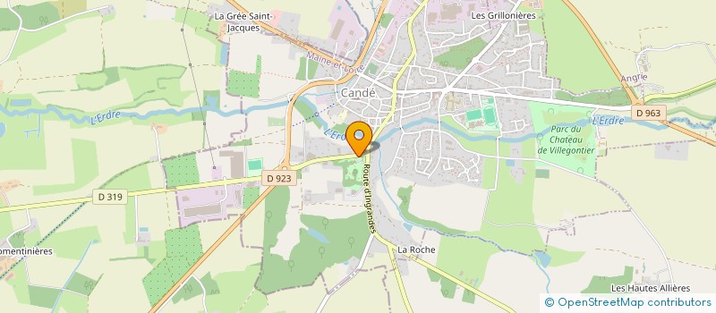 localisation de l'entreprise ASSOCIATION DES JARDINS FAMILIAUX DE CANDE  CANDE