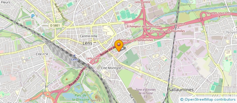 localisation de l'entreprise ASSOCIATION DES JARDINS FAMILIAUX DE L'EPINETTE  SALLAUMINES